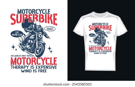 Una motocicleta vintage ruge a través de una carretera abierta polvorienta, con tipografía de estilo retro que dice, Live Free, Ride Classic. La bicicleta, detallada con texturas resistentes, tiene un aspecto desgastado, con salpicaduras de grasa