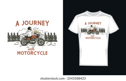 Ein Vintage-Motorrad brüllt durch eine staubige offene Straße, mit Retro-Stil Typografie, die liest, Live Free, Ride Classic.Das Fahrrad, mit robusten Texturen detailliert, hat einen verwitterten Look, mit Spritzer von fa