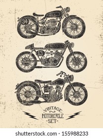 Vintage Motorcycle Set