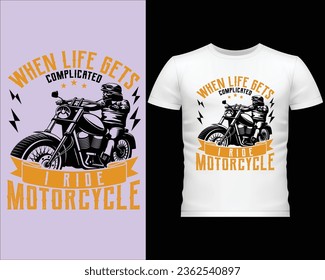 vintage motorcycle t shirt design 