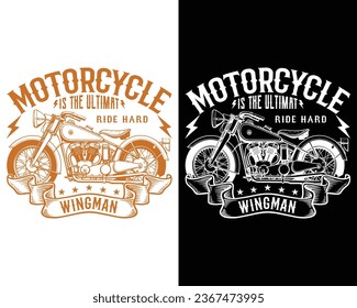 vintage motorcycle t shirt design