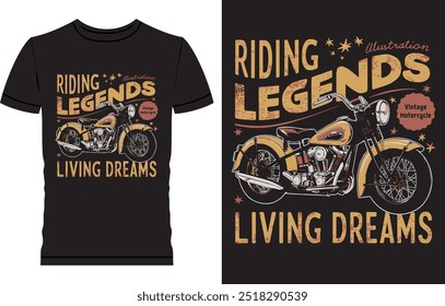 Vintage motocicleta T Shirt Design
