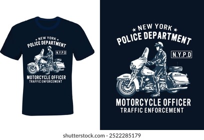vintage motorcycle - t-shirt design illustration