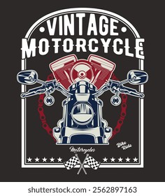 Vintage Motorcycle t-shirt design, prints, illustrations