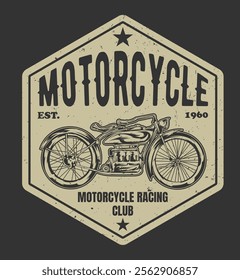 Vintage Motorcycle t-shirt design, prints, illustrations