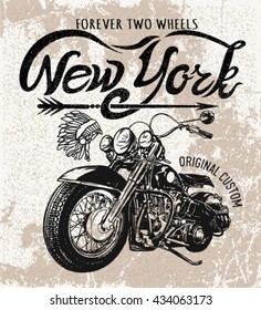 vintage motorcycle t-shirt graphic