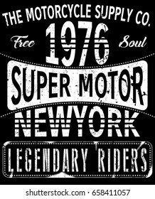 Vintage Motorcycle T-shirt Graphic