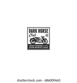 Vintage Motorcycle Typography Sign, Logo Identity, Badge Label