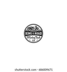 Vintage Motorcycle Typography Sign, Logo Identity, Badge Label