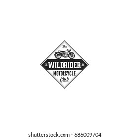 Vintage Motorcycle Typography Sign, Logo Identity, Badge Label