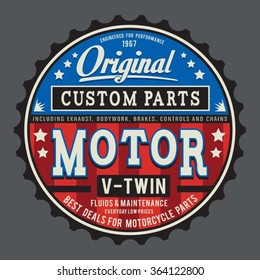 Vintage motorcycle typography, t-shirt graphics, vectors