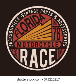 Vintage motorcycle typography, t-shirt graphics, vectors