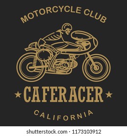 vintage motorcycle vector design for tee print