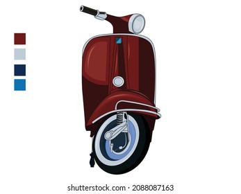 Vintage motorcycle vector in high resolution