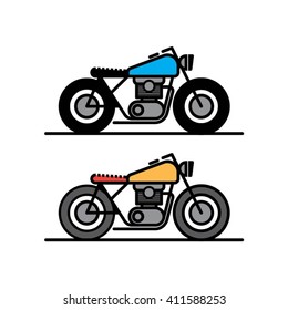 Vintage Motorcycle Vector illustration/ Simple Motorcycle icon