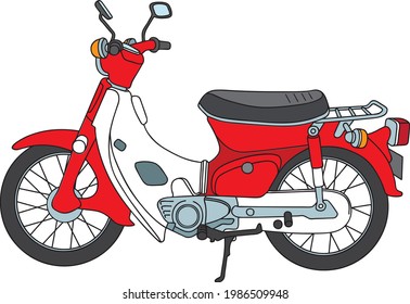 vintage motorcycles  vector illustration isolated on white background.classic motorbike  