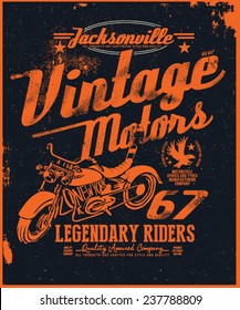 vintage motors tee graphic