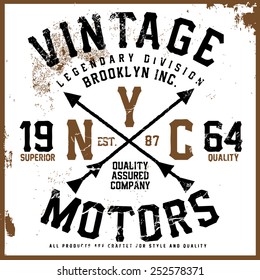 vintage motors tee graphic