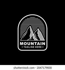 vintage mountain adventure logo design