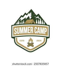 Vintage Mountain Adventure Template, hand down retro style in outdoor, adventure, emblems, wilderness, monogram, camping, explorer, badges, design illustrations.