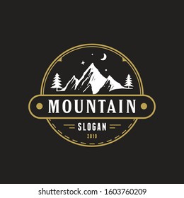 vintage mountain badge logo design inspiration