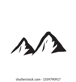 vintage mountain, black and white, vector, outdoor logo