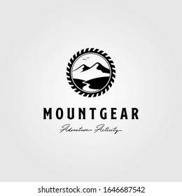 diseño vectorial del logotipo de los artes de montaña vintage