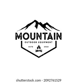 Vintage Mountain Hipster Logo template 
