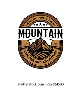  vintage mountain labels and design elements logo template