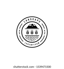 vintage mountain and leaf logos