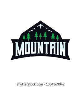 Diseño de logotipo de montaña de época Vector