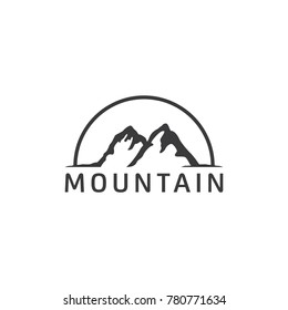 Vintage Mountain Logo Design Vector