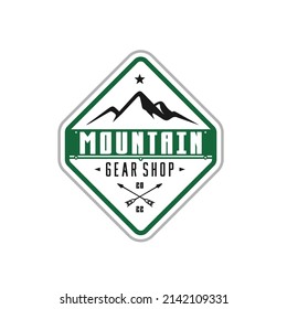 Vintage Mountain Logo Emblem Design Inspiration