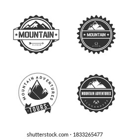 Vintage Mountain Logo Template Stock Vector