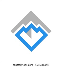 Vintage Mountain Logo Template. Vector Illustrator mountain vector