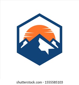 Vintage Mountain Logo Template. Vector Illustrator mountain vector