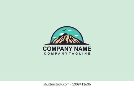 Vintage Mountain Logo Vector