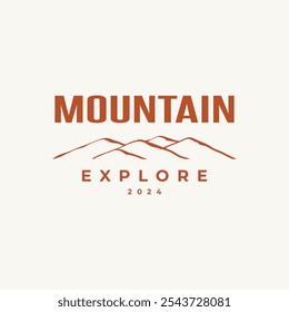 vintage mountain logo vector, adventure graphic print design