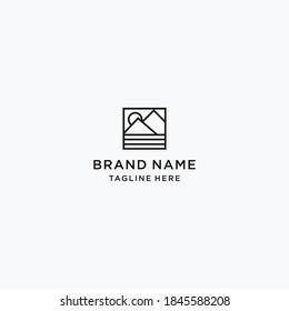 vintage mountain logo vector design template download