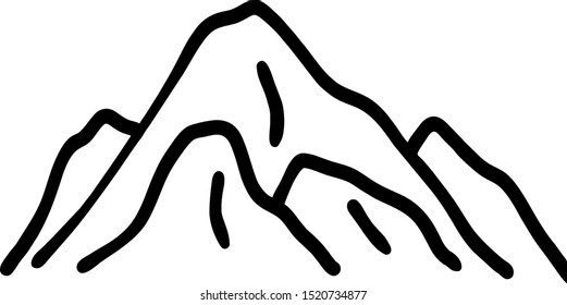 vintage mountain logo in white background