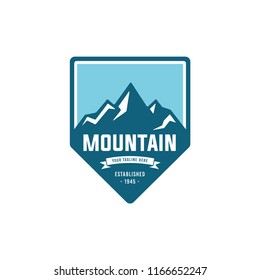Vintage Mountain Outdoor Adventure Logo, Mountain logo, Badge Illustration. Vector logo template EPS 10