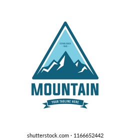 Vintage Mountain Outdoor Adventure Logo, Mountain logo, Badge Illustration. Vector logo template EPS 10