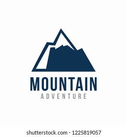 Vintage Mountain Outdoor Adventure Logo Illustration