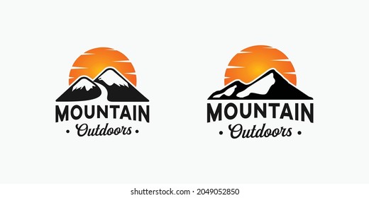 vintage mountain outdoors logo template inspiration premium vector 2