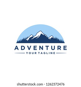 vintage mountain peaks logo designs