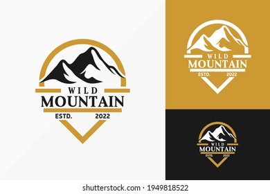 Diseño de vectores con el logotipo de Mountain Place. Emblema abstracto, concepto de diseños, logotipos, elemento de logotipo para plantilla.