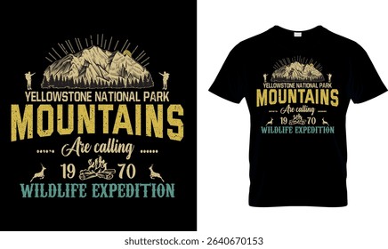 vintage mountain t-shirt design.Colorful and fashionable t-shirt design for men and women.