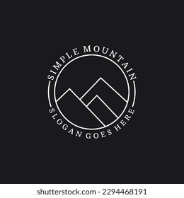 vintage mountain vector logo template travel and adventure business