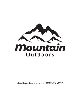 vintage mountains group logo design vector graphic symbol icon sign illustration creative idea