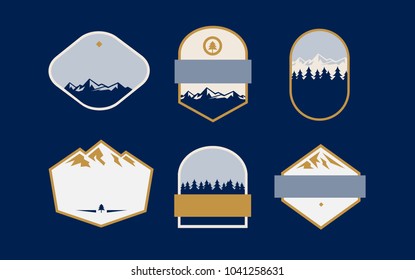 Vintage Mountains and Trees